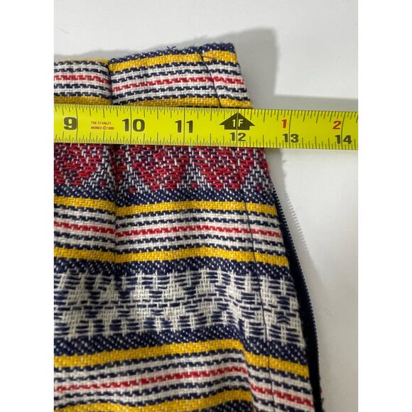 VTG 70s PEERLESS BOSTON TWIGGY MINI SKIRT RED YELLOW Pattern Size 7-8 - Picture 6 of 8